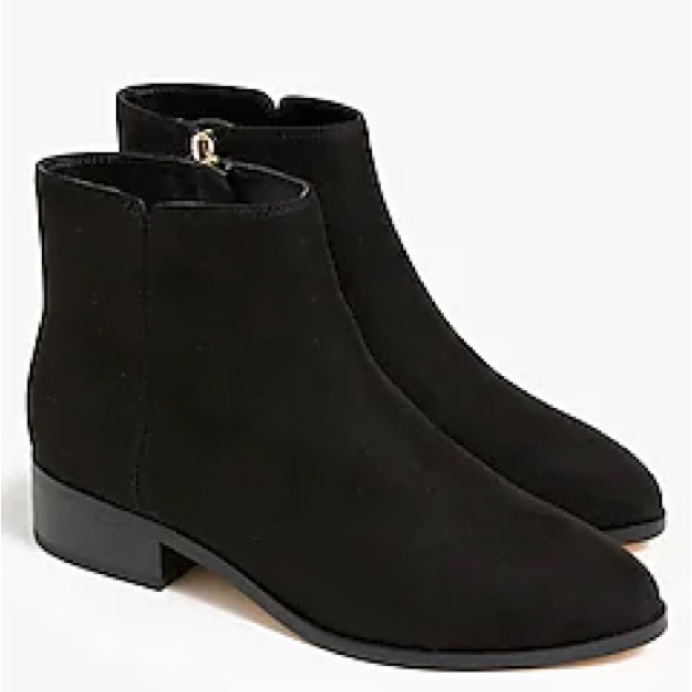 NWT J. Crew Suede Black Ankle Booties | Size 6